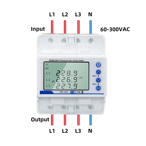 Interruptor de Circuito Triple de Conexión Rápida, 3 Fases, 4 Cables, Alexa Home Tuya, Medidor Inteligente Fotovoltaico Wifi 3P4W, 3PN 100A DTSY5886 1.0 - Product Image 1
