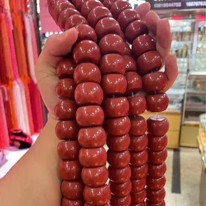 hot sale loose red coral beads for jewelry making wholesale DIY