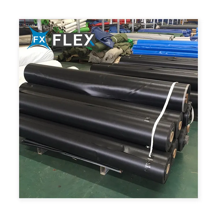 Flfx đen PVC Tarp cuộn dây chuyền sản xuất 1000D PVC vải bạt các nhà sản xuất