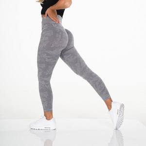 Pantalones de Yoga de Cintura Alta sin Costuras para Mujer, Leggings Deportivos Estampados, Ropa Deportiva con Logotipo Personalizado, Venta al Por Mayor de Fábrica - Product Image 4