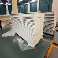 Panel Sandwich EPS Terisolasi Tahan Lama, Ringan, dengan Isian Rock Wool/Glass Wool/PIR/PUR untuk Dinding di Area Angin Kencang di Pantai