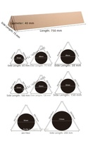 Boîte d'expédition en carton ondulé triangulaire de luxe pour affiches, boîte d'expédition en papier kraft avec logo personnalisé pour la livraison d'articles longs