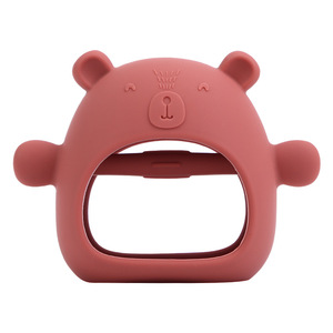 Mordedor de silicona con forma de hongo para bebés de 0 a 24 meses, juguete masticable seguro de calidad alimentaria, unisex, para aliviar la dentición infantil - Product Image 3