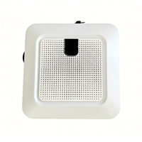 Ventilateur de plafond de salle de bain à panneau fin, 230 CFM, 36W, silencieux, 1800lm, lumière LED blanc neutre dimmable, boîtier en fer