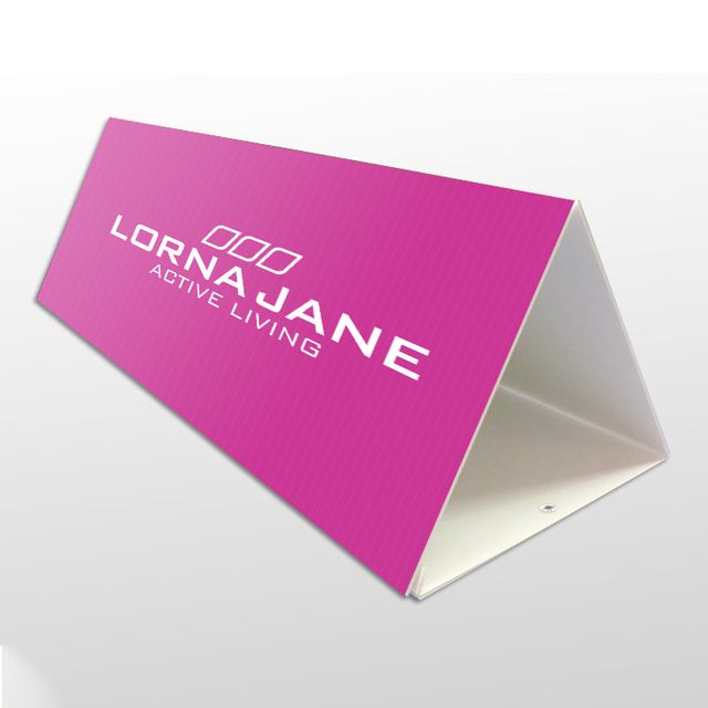 High Quality Outdoor Advertising Board Printed Triangle Signs on 5mm Coreflute Corrugated Board with A-Frame Sign