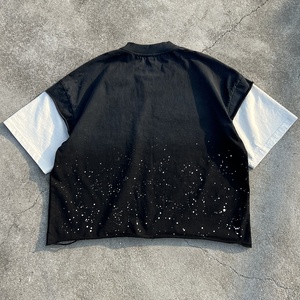 MAKITAPE T-shirts pour hommes en coton, coupe courte et carrée, grammage lourd, effet délavé et vieilli, impression personnalisée, coupe oversize, vente en gros - Product Image 2