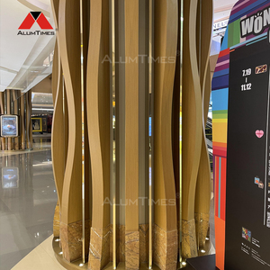 Alumtimes Mur-<span class=keywords><strong>Rideau</strong></span> Décoratif Moderne à Lamelles Vagues 3D Panneaux Muraux Paramétriques Façade Décorative Mur-<span class=keywords><strong>Rideau</strong></span> en Aluminium Ignifuge - Product Image 5