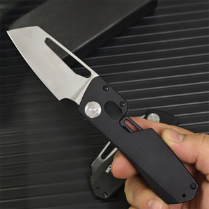 Hongrui Mécaniste Aviation Poignée En Aluminium Couteau De Poche DIY Laser Gravé Survie Couteau Pliant <span class=keywords><strong>EDC</strong></span> Camping Clip Boîte Cadeau - Product Image 2