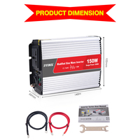 Convertisseur de courant pour voiture à onde sinusoïdale modifiée 150W, DC 12V vers AC 110V/220V, avec port USB, compatible OEM