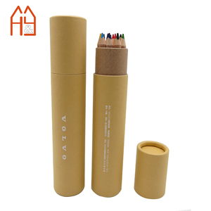 Ensemble de crayons de couleur personnalisés de 12 pièces dans un tube en <span class=keywords><strong>papier</strong></span>, ensemble de papeterie crayons de couleur pour cadeau promotionnel - Product Image 5