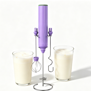 Professional Wireless USB Rechargeable Variable Speed Powerful Handheld Milk Frother with Compact Metal Stand for Rich Creamy - Product Image 1