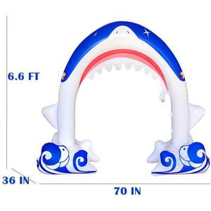 Inflatable Shark <b>Water</b> Spray Arch Toy For Kids Outdoor Play Splash Pad Infant Toddler Garden <b>Fun</b> - Product Image 5