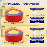 Tapis en mousse modulaire à emboîtement, double remplissage, options variées, durable, écologique, coloré, pour l'équilibre vestibulaire des enfants