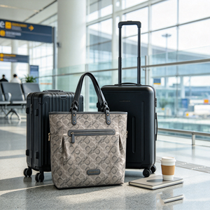 Sac fourre-tout vintage à imprimé géométrique pour femme, avec poignée supérieure tressée et garniture en similicuir, grand sac à bandoulière pour le bureau et les voyages - Product Image 2