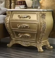 Collection de meubles de chambre à coucher en or antique, style Versailles