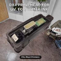 Kepala Cetak DX4 Permukaan Emas & Abu-abu untuk Tinta Eco Solvent / Berbasis Air / UV, Kompatibel dengan Printer Inkjet