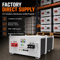 Batterie LiFePO4 XU 5KWh 51.2V 100Ah pour stockage d'énergie solaire hors réseau, compatible rack de serveur, avec 6000 cycles pour le stockage d'énergie domestique