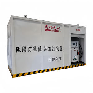 Station de ravitaillement mobile sur skid pour azote <span class=keywords><strong>liquide</strong></span> et distributeur de carburant diesel, conteneur ISO en acier au carbone - Product Image 5