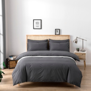 Ensemble de literie 3 pièces exclusif pour hôtel 5 étoiles, coton à haute densité de fils, résistant aux plis, <span class=keywords><strong>housse</strong></span> de <span class=keywords><strong>couette</strong></span> douce avec taie d'oreiller respirante - Product Image 1