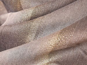 Da donna con motivo musulmano africano della Malesia a righe Jacquard in Lurex Hijab scialle con nappe crude - Product Image 3