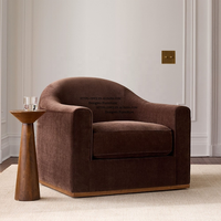 Fauteuil pivotant moderne une place en tissu pour bureau ou salon, idéal pour villas, canapé, chaise de négociation, mobilier