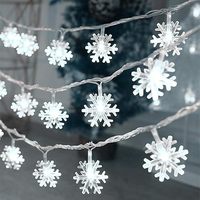 Luces de Navidad, Guirnalda de Luces con Forma de Copo de Nieve, Luces Decorativas para Dormitorio, Jardín, Fiesta, Hogar, Decoración Navideña Interior y Exterior, Adornos para Árboles