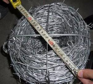 Galvanized Iron <b>Barbed</b> <b>Wire</b> Coil-Anti-corrosion 2.0-2.5mm Diameter Fence Security - Product Image 2