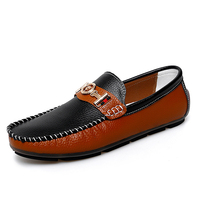 Chaussures Oxford en cuir pour hommes, décontractées et respirantes, mocassins multicolores, chaussures de conduite, mocassins de créateurs pour hommes