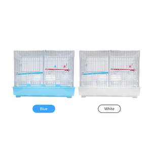 GA-2461 Cage pliable en métal pour oiseaux à dessus plat gain de place 4 mangeoires incluses - Product Image 3