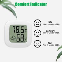 Termometer higrometer Digital portabel LCD, Sensor kelembapan temperatur untuk ruang tamu bayi