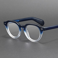 QSKY 85092 Montures de lunettes optiques classiques rétro populaires en acétate, monture complète, rivets, style écaille épaisse, tendance