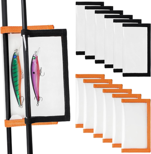 Housses de leurres de pêche en PVC transparent durable, protègent les hameçons, système auto-agrippant facile à ouvrir et à fermer pour le rangement des appâts de pêche - Product Image 1