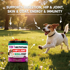 Compléments alimentaires pour chiens OEM 15-en-1, glucosamine, chondroïtine, soutien des articulations, immunité, digestion, santé cardiaque, comprimés à mâcher - Product Image 5