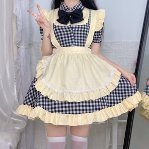 Maid Outfit Lolita Style Dress With Apron And <b>Bow</b> Headband For Cosplay Anime Role Play Spring 2025 - Product Image 1