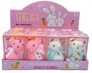 Jouet Squishy Lapin Chiot de Dessin Animé en Caoutchouc Souple à Rebond Lent, Jouet Sensoriel Anti-Stress à Presser pour les Doigts - Product Image 5