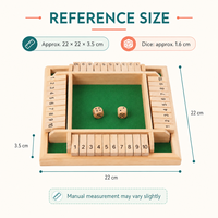 Jeu de société éducatif en bois à 4 faces avec chiffres, dés et tuiles articulées en feutre pour enfants de 4 à 6 ans, marque Smart Player