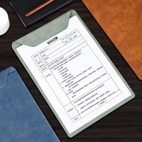 Portafolio de Cuero para Documentos de Oficina, Carpeta A4 con Portapapeles, Porta Tarjetas de PU con Logotipo Personalizado, Venta al Por Mayor