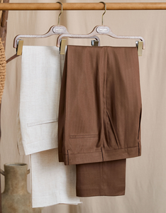 <span class=keywords><strong>Pantaloni</strong></span> da Uomo Business Casual a Gamba Dritta, Vita Media-Alta, Traspiranti in Lyocell, Vestibilità <span class=keywords><strong>Slim</strong></span> - Product Image 1
