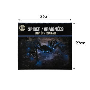 Işık ile 120cm dev cadılar bayramı açık çatı örümcek yapay Spooky örümcek - Product Image 6