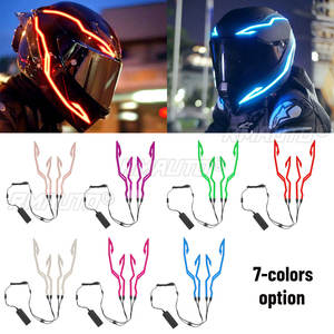 Casco moto luce fredda Mod Kit striscia lampeggiante adesivo luminoso a LED luci di guida notturna casco moto decorazione - Product Image 2