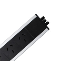 Stopkontak Industri Modular dengan 3 Soket Schuko Prancis, PDU yang Dapat Diperluas dengan Port USB untuk Kabinet Meja