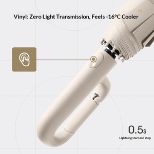 23/27 Inch Ring Buckle Three-fold Fully Automatic Double Folding Business Advertising/Gift <b>Umbrella</b> Increased Wind Resistance - Product Image 2