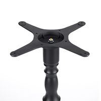 Base de table en fonte noire à 4 pattes, vente en gros directe d'usine, pieds de table en métal pour restaurant, café, mobilier commercial