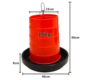 Contenedor de Plástico de Gran Capacidad para Alimento de Animales y Aves de Corral, Cubo de 15 kg, Comedero Automático para Pollos de Engorde - Product Image 2