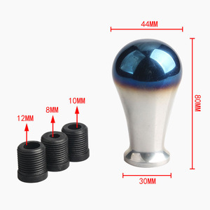 Aluminum Alloy Manual <b>Shift</b> <b>Knob</b> 80mm Universal Racing Gear <b>Shift</b> Lever with 10mm 8mm 12mm Adapters - Product Image 1