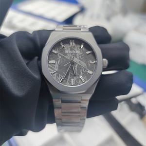 BESSERON Real Meteorolite Falling Stone High Quality Stainless Steel Aerolite Men's <b>Watch</b> OEM Your Logo Outer Space Stone <b>Watch</b> - Product Image 3