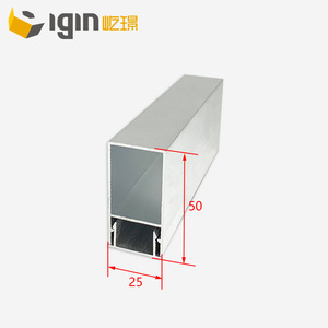 Tube plat en aluminium Igin 150 mm x 25 mm, profil ouvert pour l'industrie de la construction et de la décoration - Product Image 3