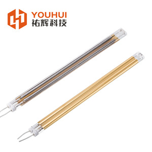 Visit Dual-<b>Tube</b> Medium Wave Gold Plated Infrared <b>Heating</b> <b>Tube</b> 230-380V For Baking Paint Curing - Product Image 4