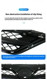 Rejilla delantera de entrada de aire deportiva galvanizada para <span class=keywords><strong>Toyota</strong></span> <span class=keywords><strong>Corolla</strong></span> 2011-2013 parrillas de coche de Material plástico ABS pintadas en negro - Product Image 6