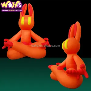 Customized inflatable rabbit balloon/giant inflatable Meditate rabbit for outdoor parade